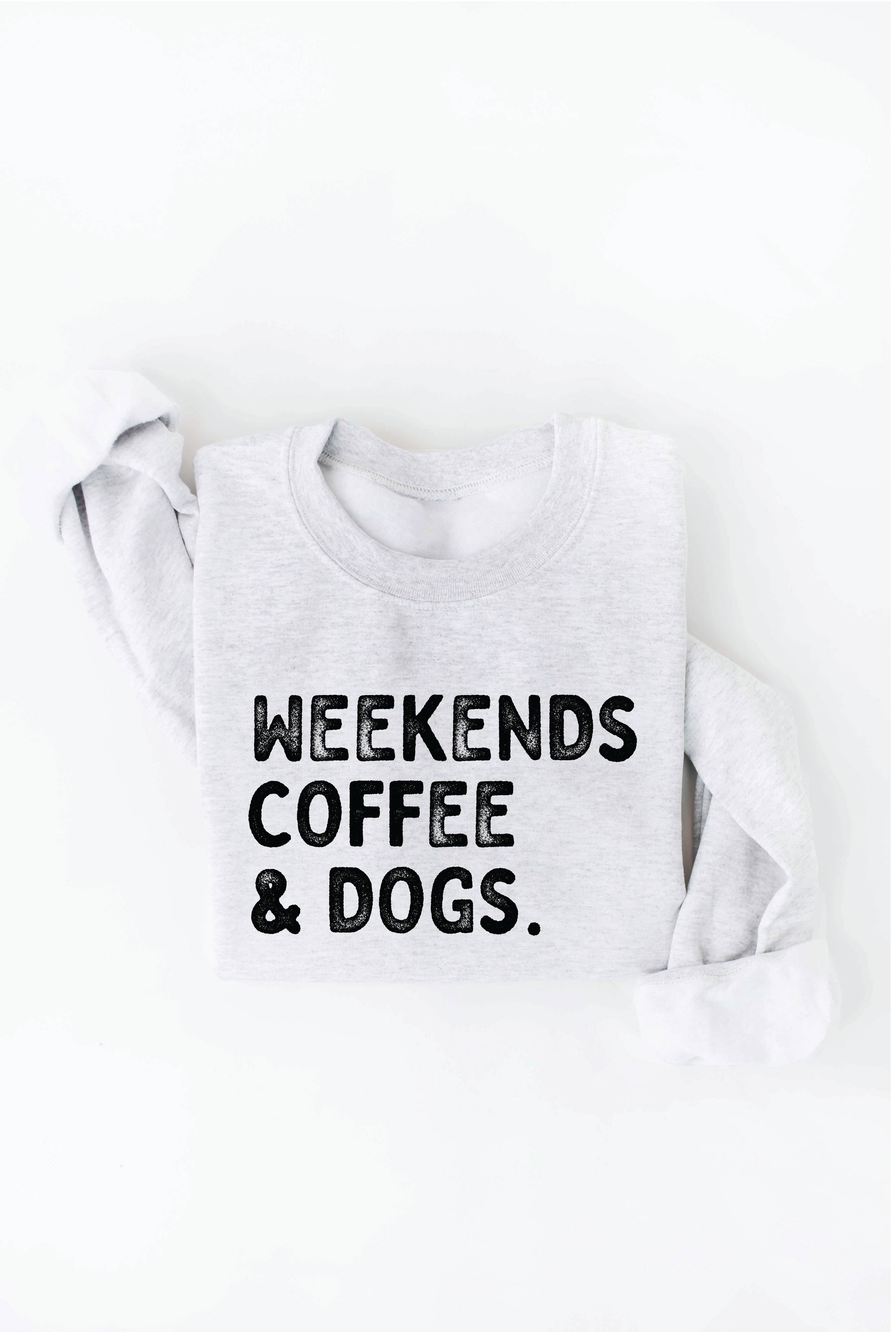 OAT COLLECTIVE - Venta al por mayor Sudadera estampada - Mujer - Sudadera estampada WEEKENDS COFFEE AND DOGS4