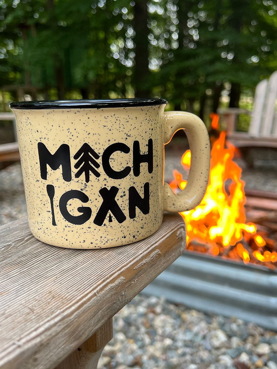 Michigan Awesome - Wholesale Coffee Mug - Michigan Outdoors Campfire Mug0