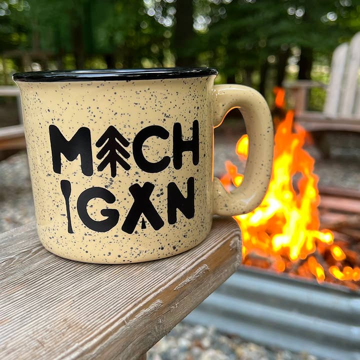 Michigan Awesome - Wholesale Coffee Mug - Michigan Outdoors Campfire Mug0