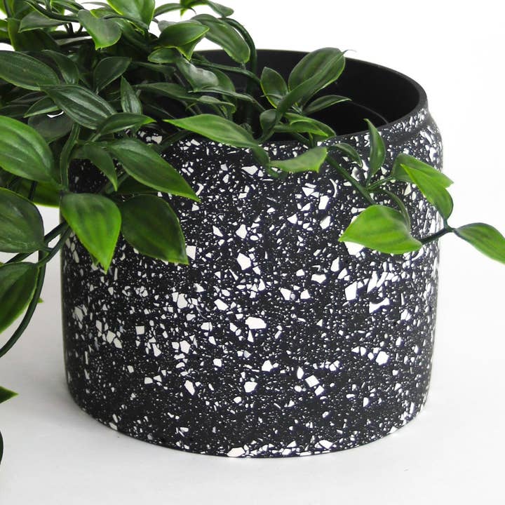 Vaso per piante medio, colore: nero per la vendita all'ingrosso da parte di Terrazzo Parazo