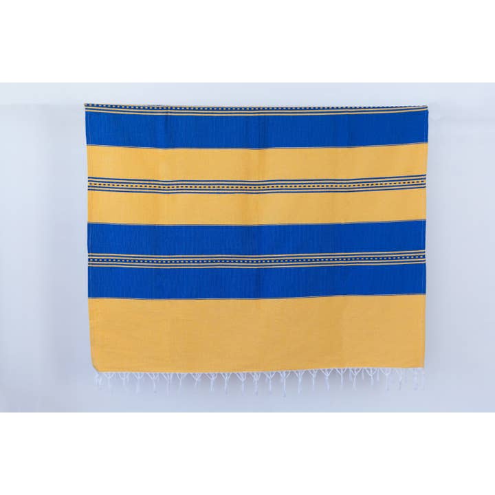 SIDREY – Engroshandel Dug – Mexicanske duge Bordovertræk - Kongeblå/Gul1