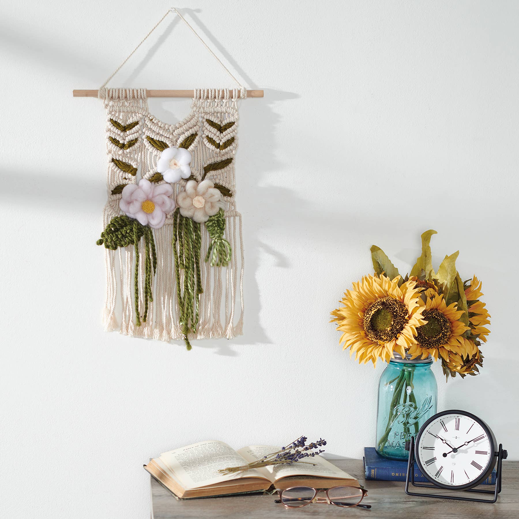 Primitives by Kathy - Wholesale Decorative Tassel/Wall Drop - Floral Small Wall Hanging3