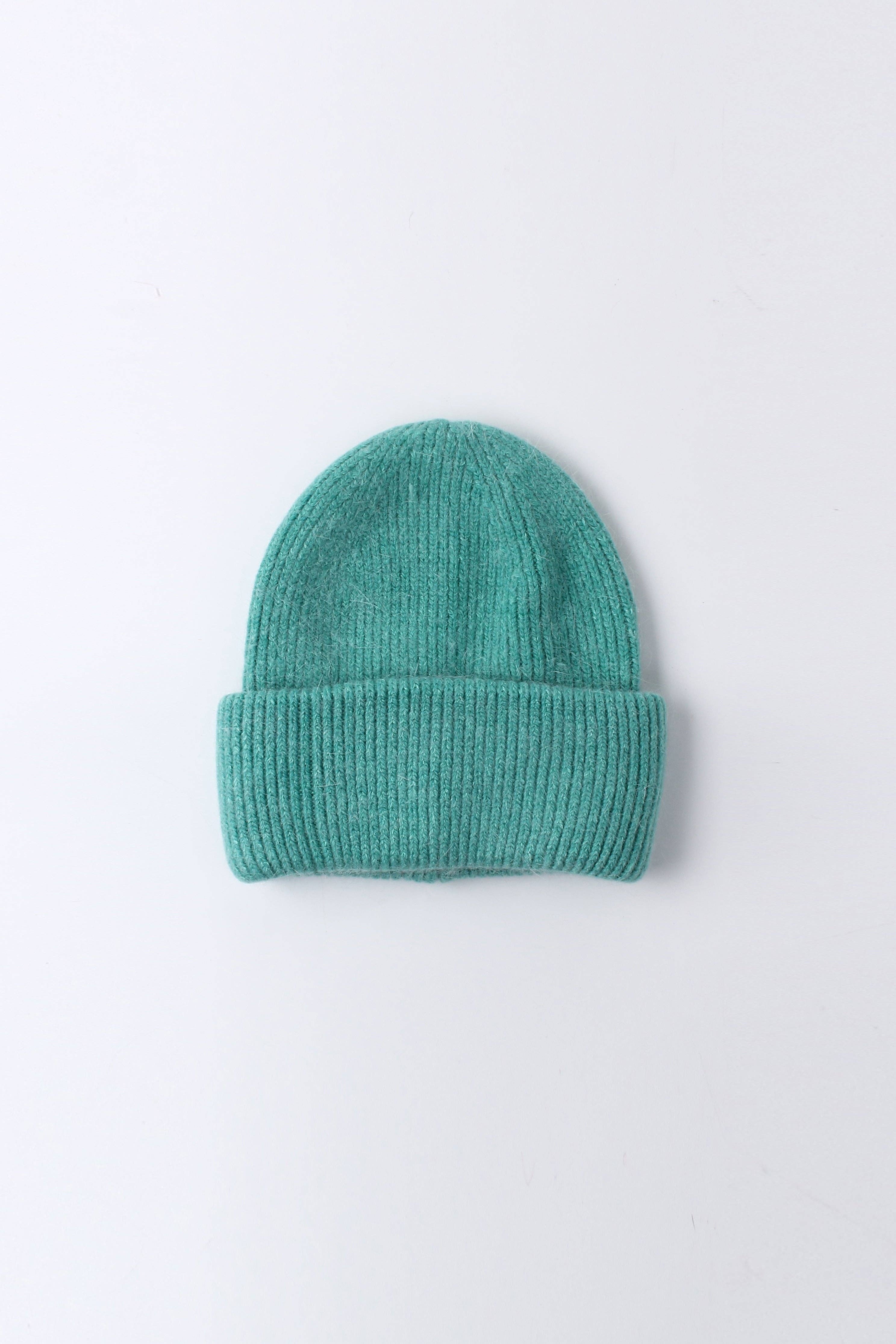 Angora Beanie Hat - Teal Blue for wholesale on Faire1