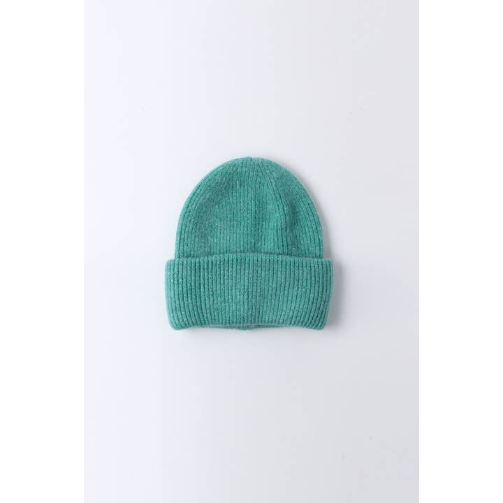 Angora Beanie Hat - Teal Blue for wholesale on Faire1