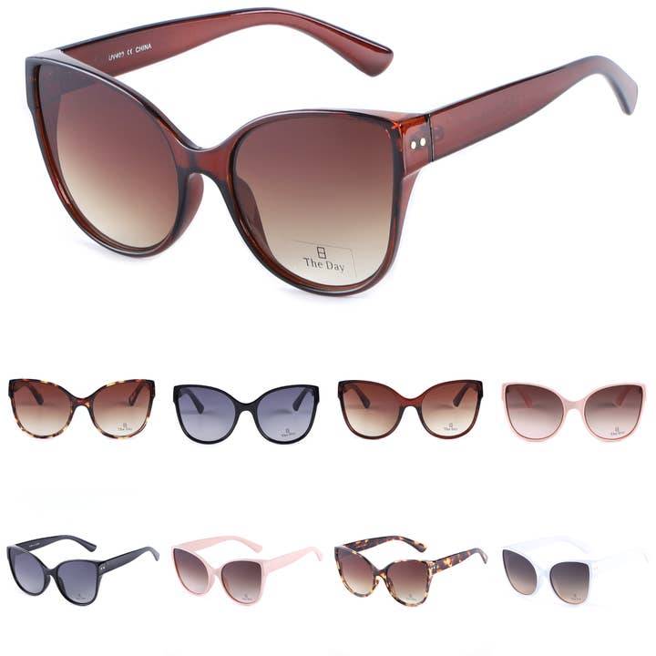 Vintage-Inspired Luxe Cat-Eye Sunglasses with Gradient Lens TD10418 for wholesale by Hot Sunglasses Wholesale