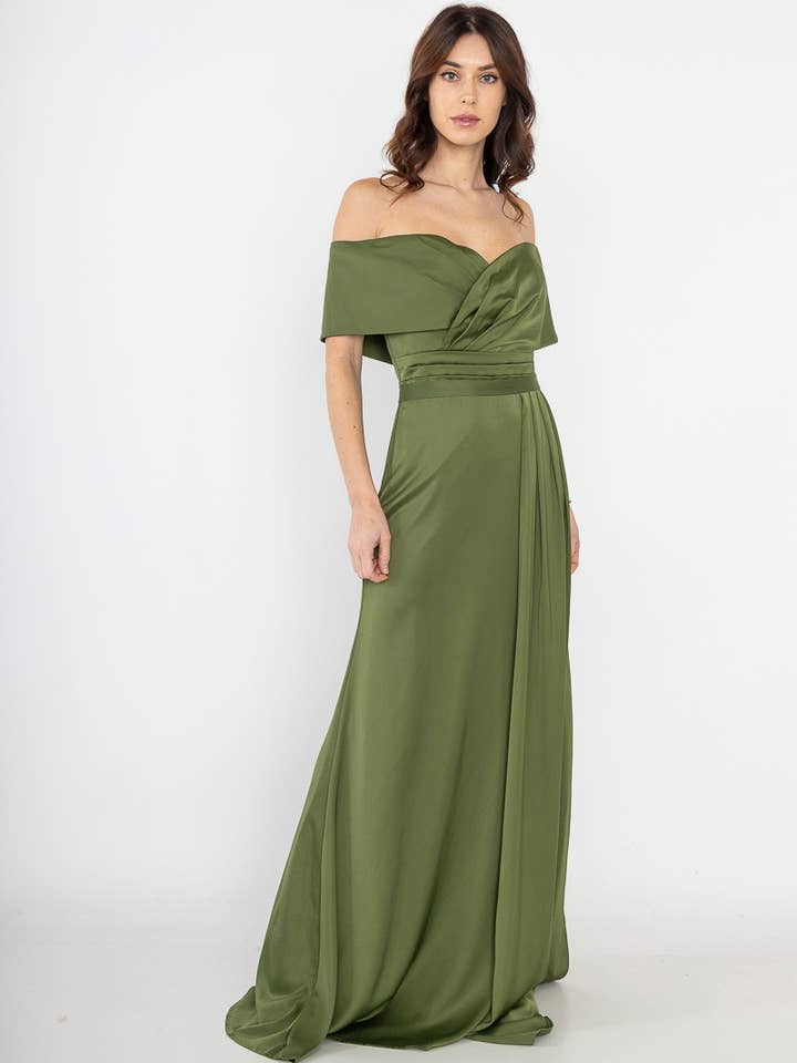 Robe de soirée Kaki pour la vente par Les Voiliers