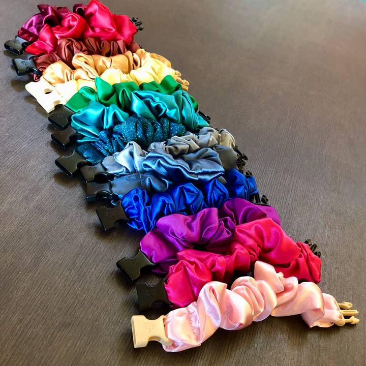 Buckle Scrunchie: Innovative Unique Hair Accessories for Moms and Athletes - Hot Pink for wholesale on Faire