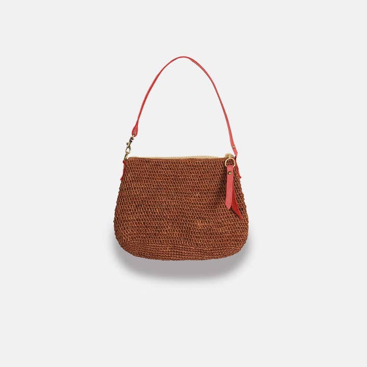 Balagan MA SS23 - Tightly woven raffia shoulder bag for wholesale by SANS-ARCIDET PARIS