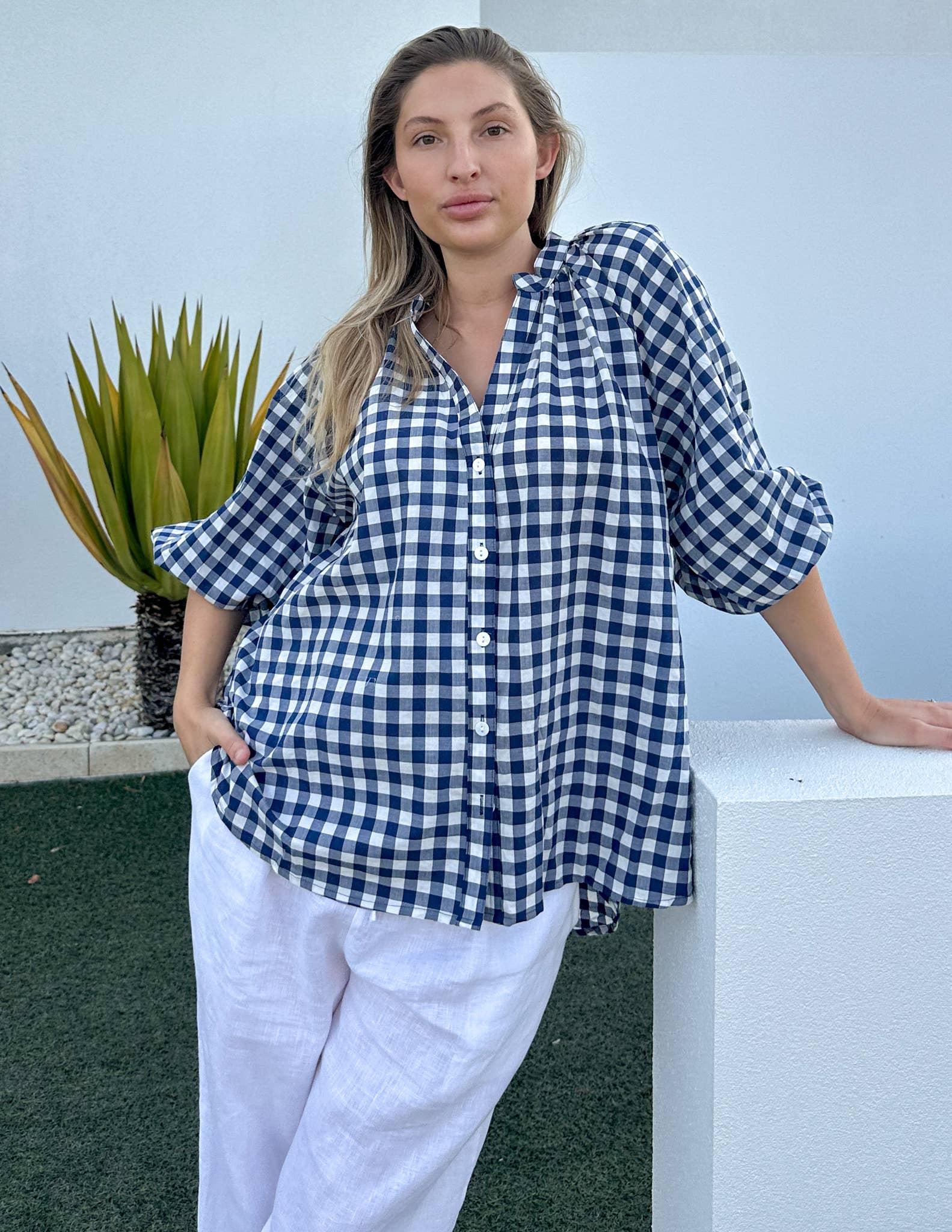 Kiik Luxe - Wholesale Button Down Shirt - Women's - EIGHT EIGHT EIGHT TOP2