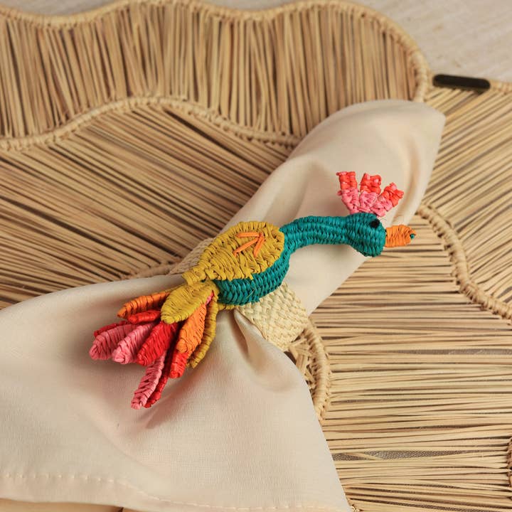 Peacock Napkin Ring for wholesale by APALMA HANDMADE