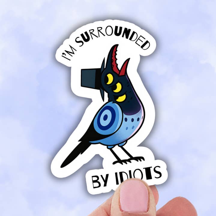 Lalatina Shop - Vente Autocollant - Oiseau k-pop drôle, autocollants d'ordinateur portable démon, autocollants kawaii0