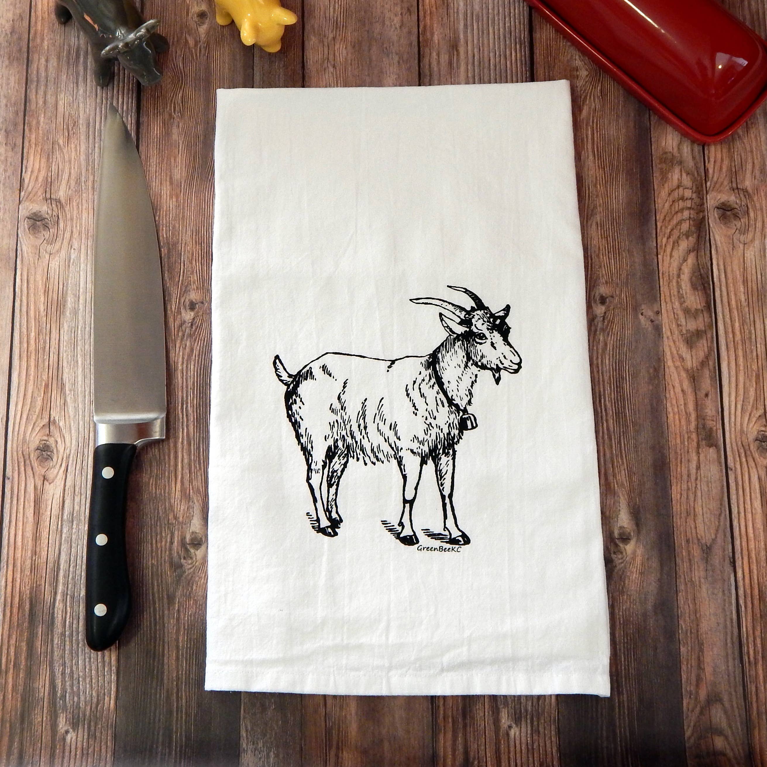 Black Goat Kitchen Towel | Tea Towels | Flour Sack Dish Towels for wholesale on Faire5