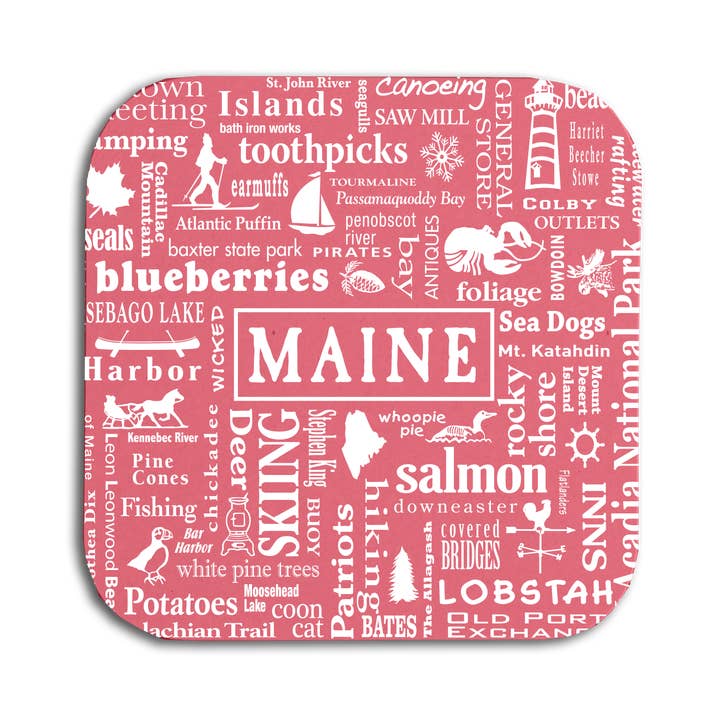 Maine Destination Coaster - Where Life Takes You for wholesale by The Buffalo Works