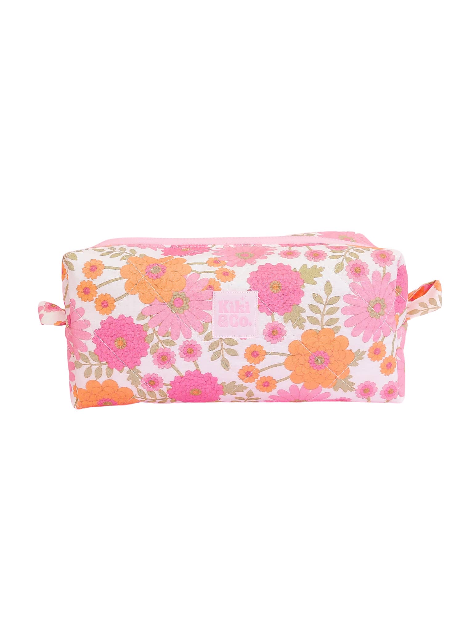Kiki & Co. - Wholesale Make-up/cosmetic bag - Quilted Makeup Bag- Vintage Floral