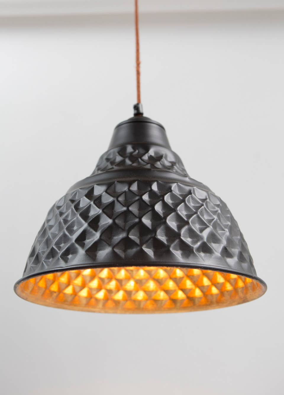 Vagabond Vintage - Wholesale Chandelier/Hanging Light - METAL AND GOLD LEAF PENDANT LAMP2