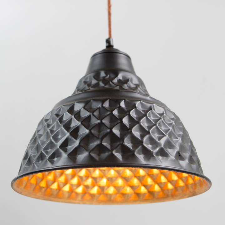 Vagabond Vintage - Wholesale Chandelier/Hanging Light - METAL AND GOLD LEAF PENDANT LAMP2