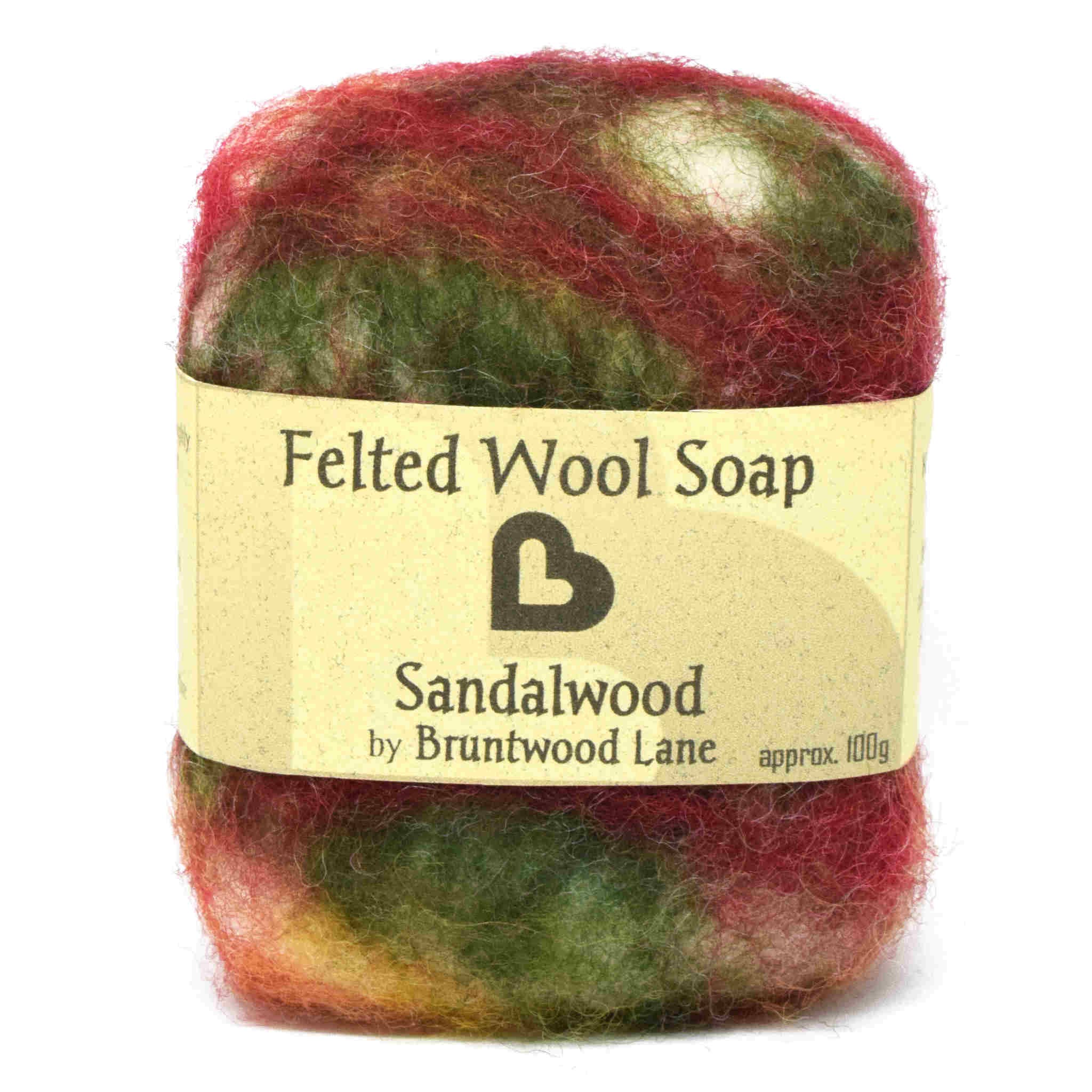 Bruntwood Lane - Wholesale Bar Soap - Sandalwood Felted Wool Soap0