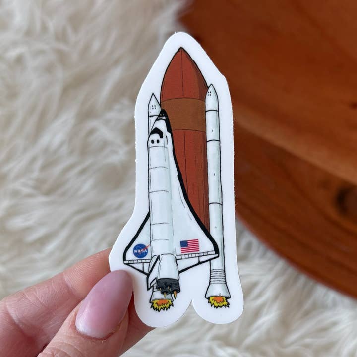 NASA Spaceship Sticker for wholesale by Big Moods
