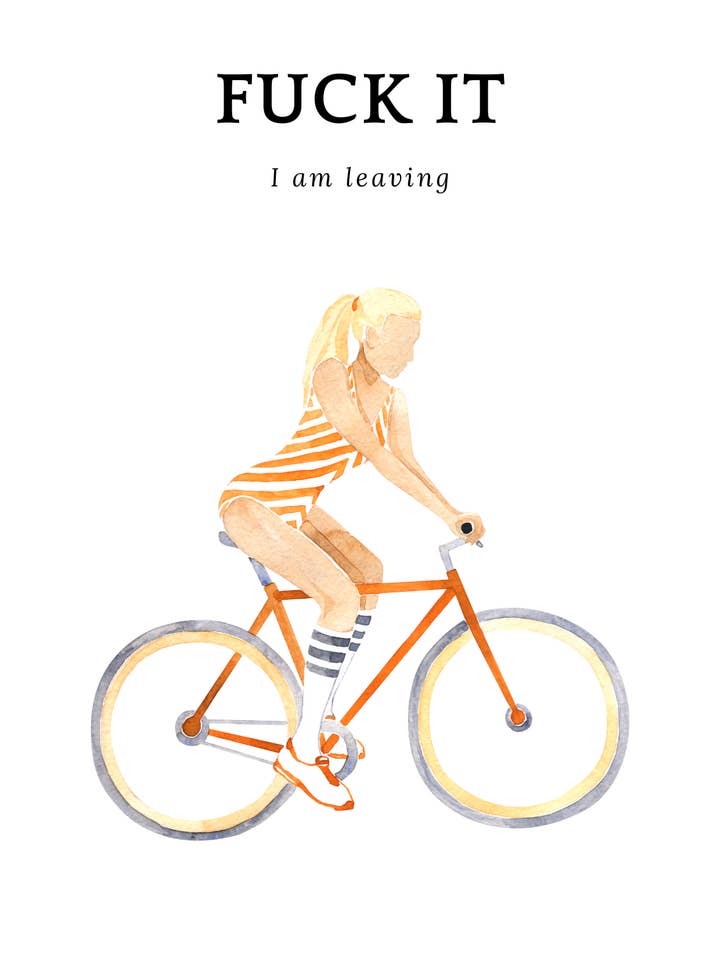 Sustainable postcard Fuck it for wholesale by Mookstories