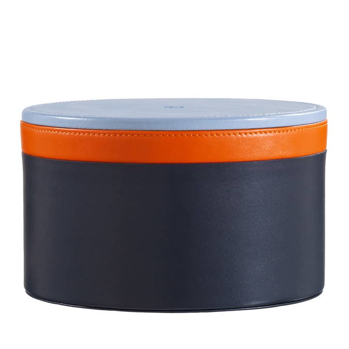 Dudu Leather Jar Storage Multicolour Navy for wholesale by dudu