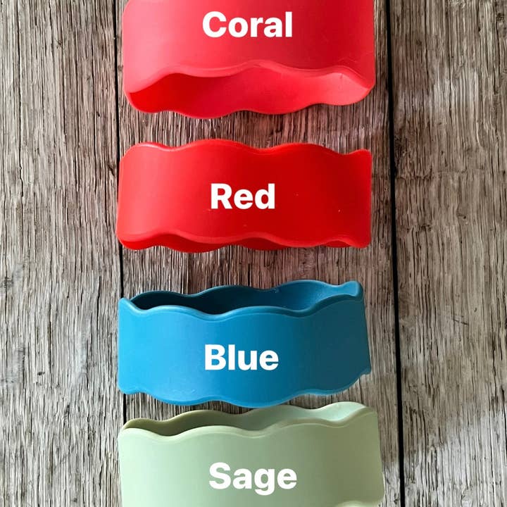 KW Custom Creations - Wholesale Drink Huggers & Koozies - Wavy Silicone Cup Bands2