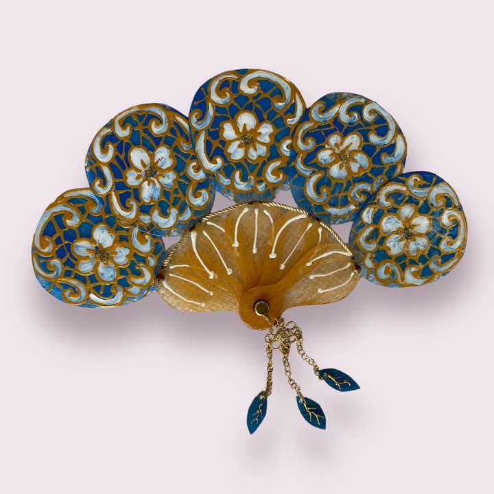 Arte e sfizio - Wholesale Handheld Folding Fan - Plexiglas fan made and painted by hand3