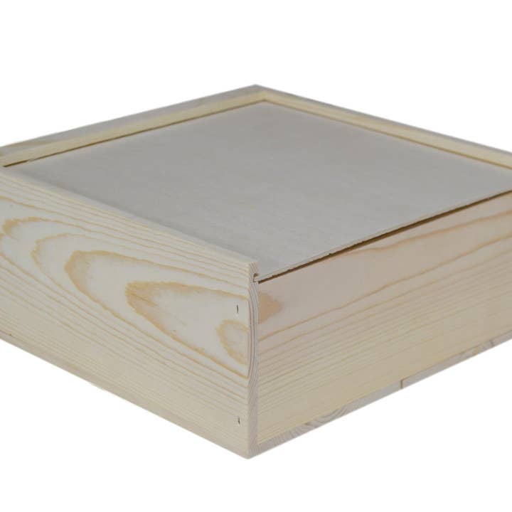 Poole & Sons Inc. - Wholesale Decorative Box - Wooden Slide Top Box 10x10x4 (Bulk)4