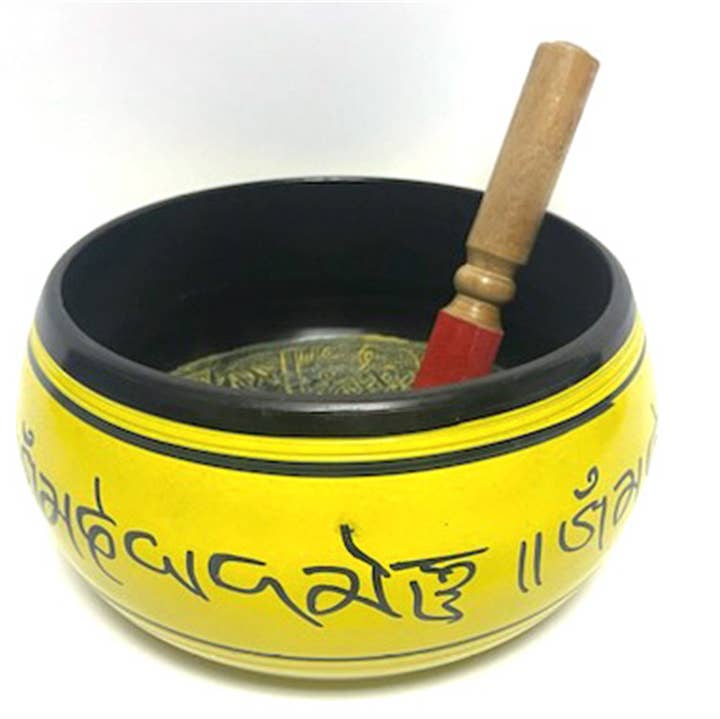 Singing Bowl- 7" Diameter- Yellow for wholesale by R. Expo/Song of India
