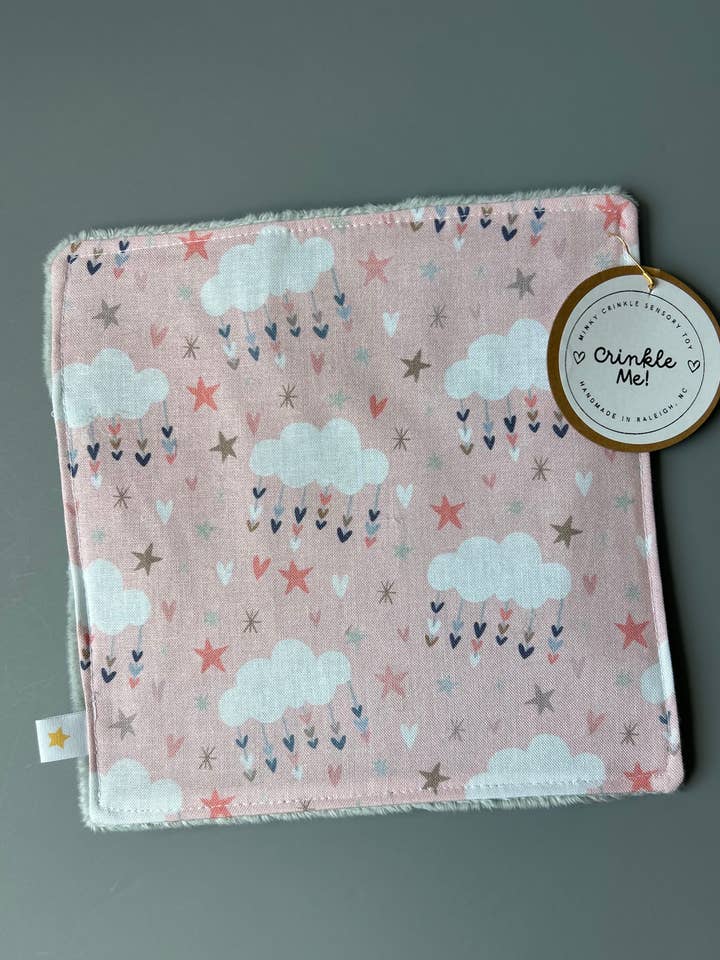 Dreamcatchers in Pink Minky Crinkle Sensory Toy for wholesale by Port & Starbird