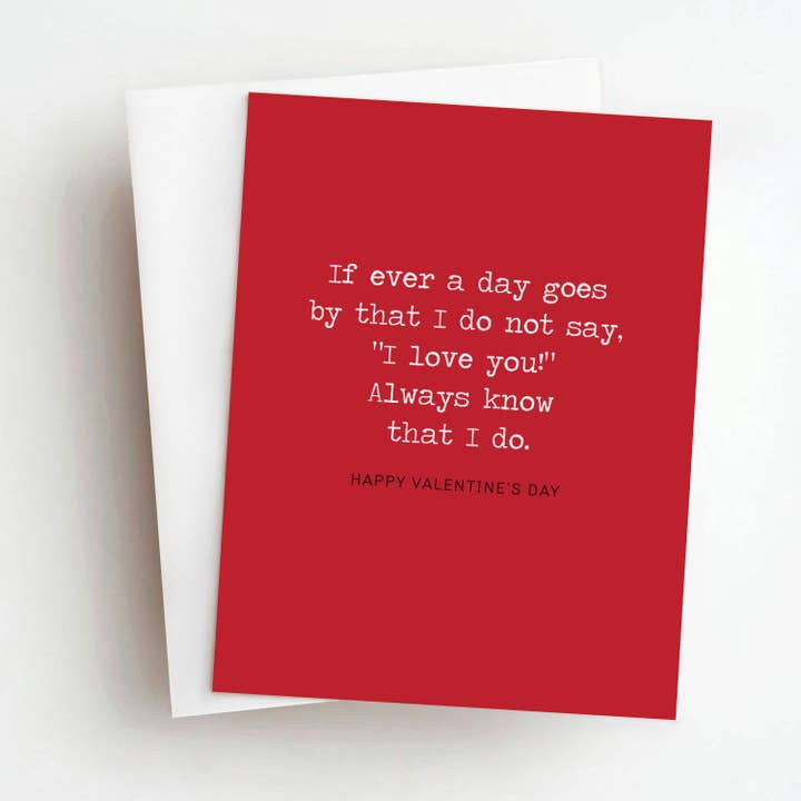 Day Goes By I Love You Valentine's Day Greeting Card for wholesale by Skel & Co