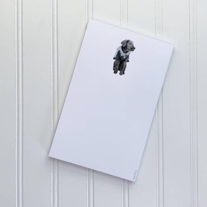 Preppy Black Lab Notepad for wholesale by Ramus & Co.