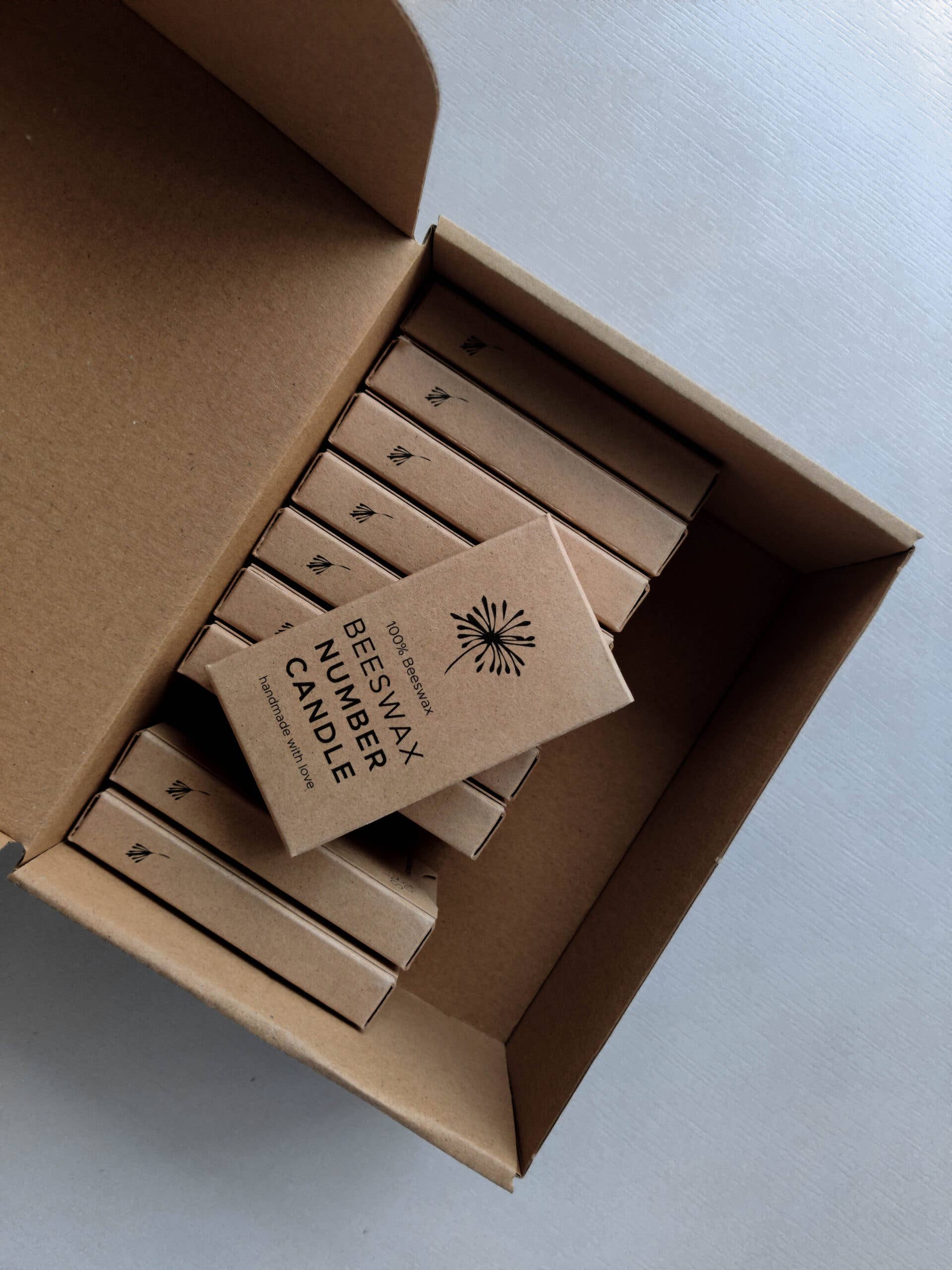 korys - Wholesale Cake Candle - Beeswax Number Candles | Set of 10 Pieces 0-94