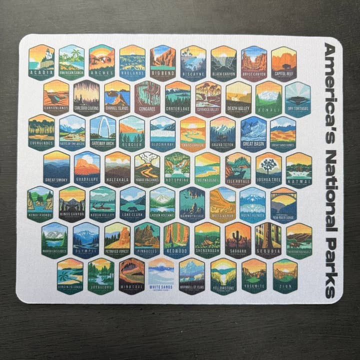 National Parks and Beyond - Wholesale Mousepad/Trackpad - All 63 National Parks Neoprene Mouse Pad10