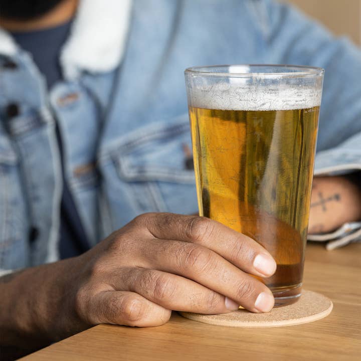 Park Service Apparel - Wholesale Cocktail/Liquor Glass - Mount Rainier Topographic Pint Glass