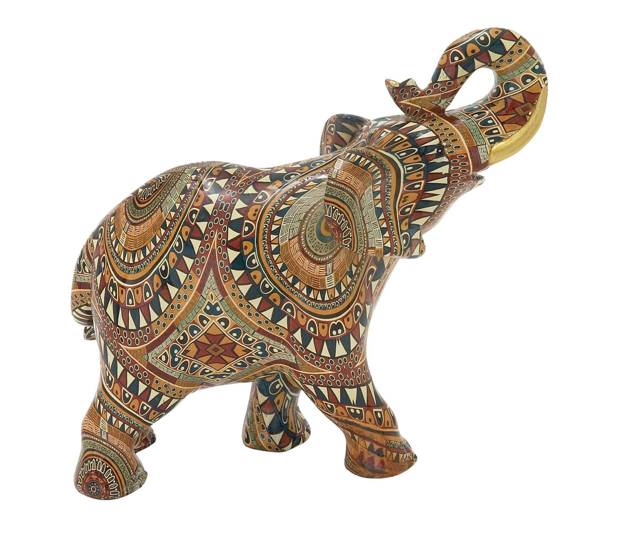Import Corner - Wholesale Beeldje/beeldhouwwerk - A-20718: POLYSTONE OLIFANT 9"W, 8"H4