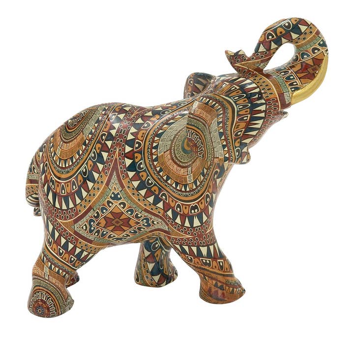 Import Corner - Wholesale Beeldje/beeldhouwwerk - A-20718: POLYSTONE OLIFANT 9"W, 8"H4