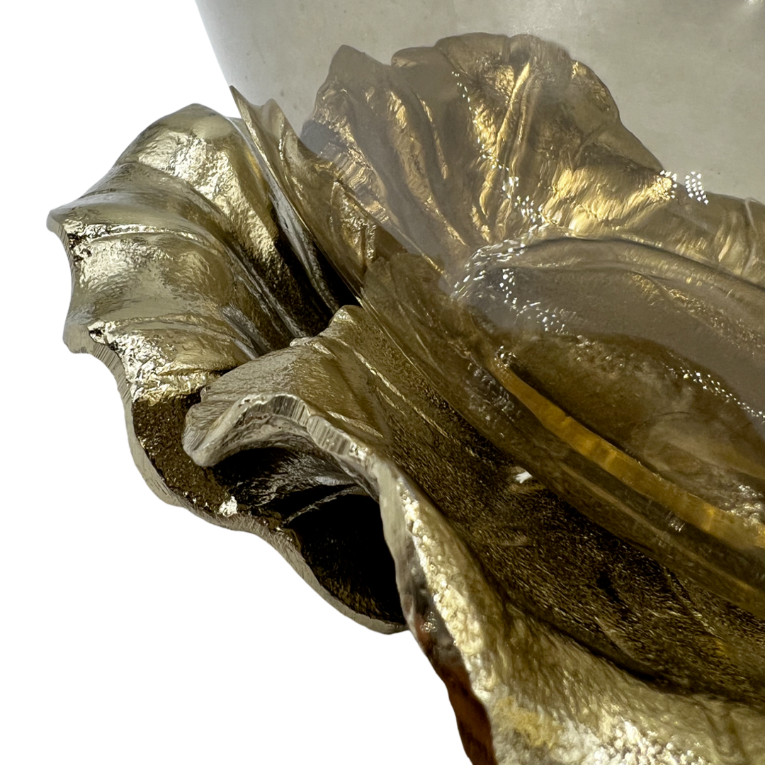 2626 Designs - Wholesale Vase - 9" Decorative Brown Bowl Modern Handmade Aluminum Glass Vase2