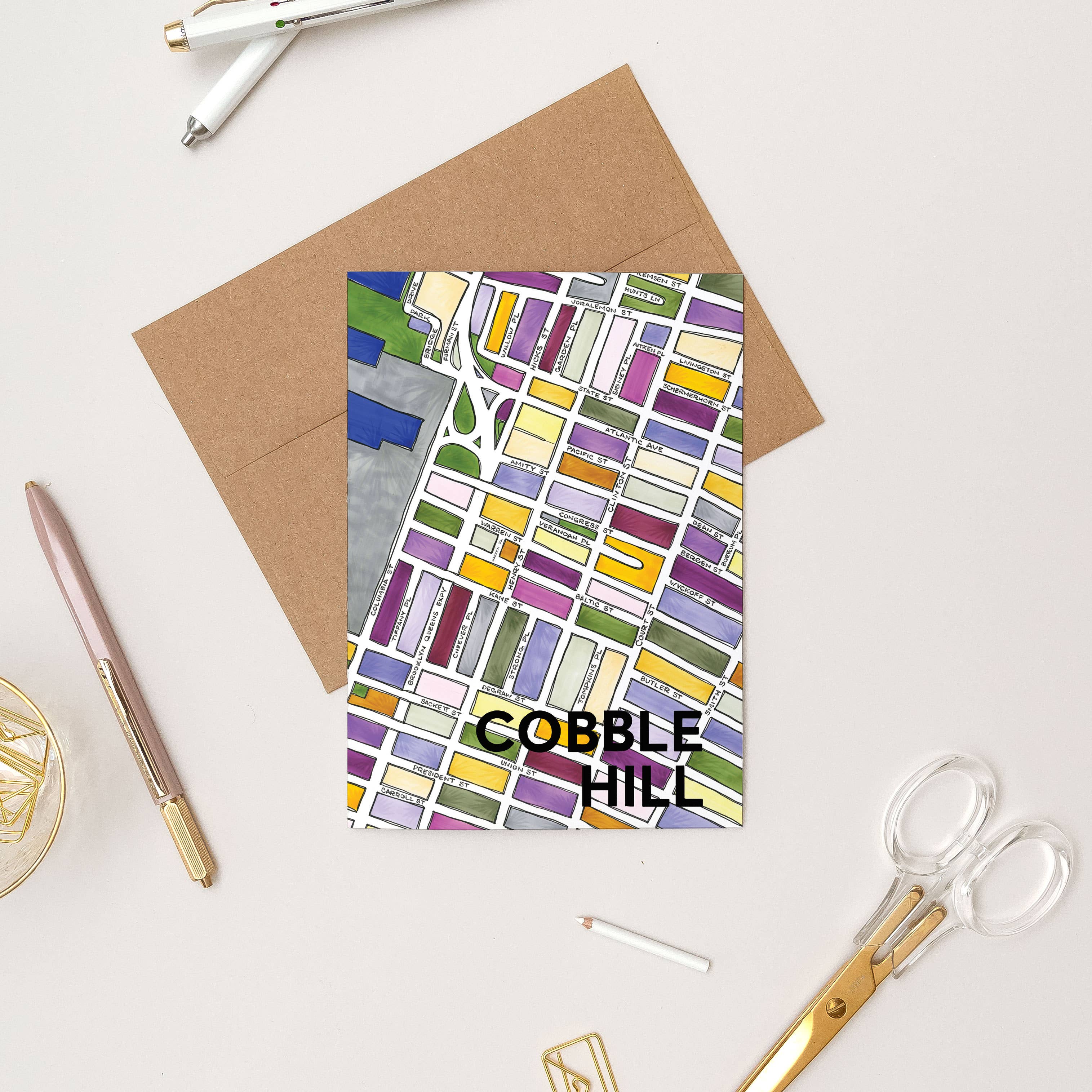 Terratorie Maps + Goods - Wholesale Everyday Greeting Card - Cobble Hill Greeting Card0