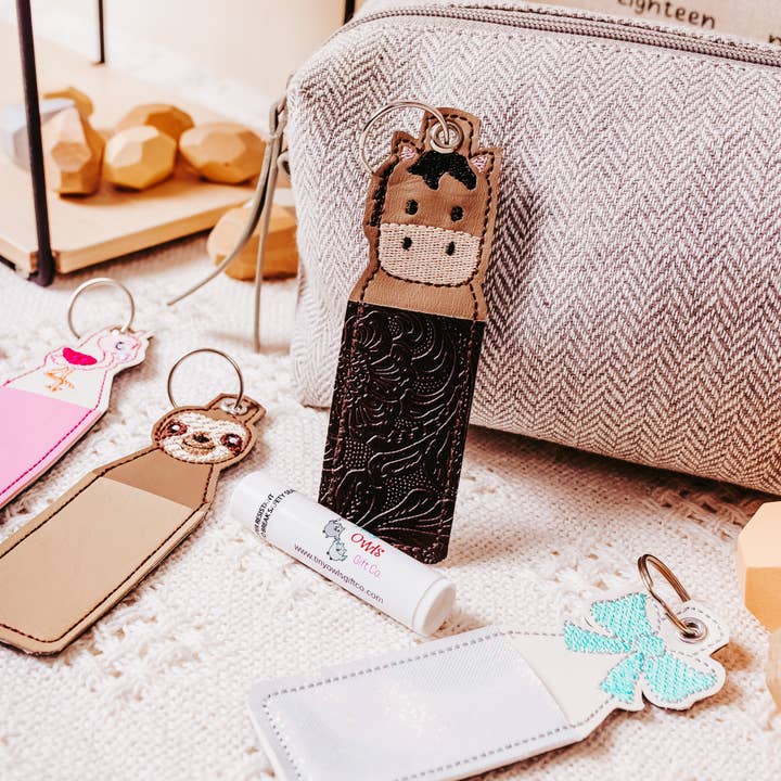 Tiny Owls Gift Co. - Wholesale Keychain - Women's - Horse Lip Balm Holder Keychain