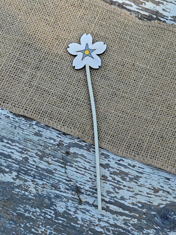 Scandi wooden flower stems for vase and display - primrose for wholesale by Hyggestyle