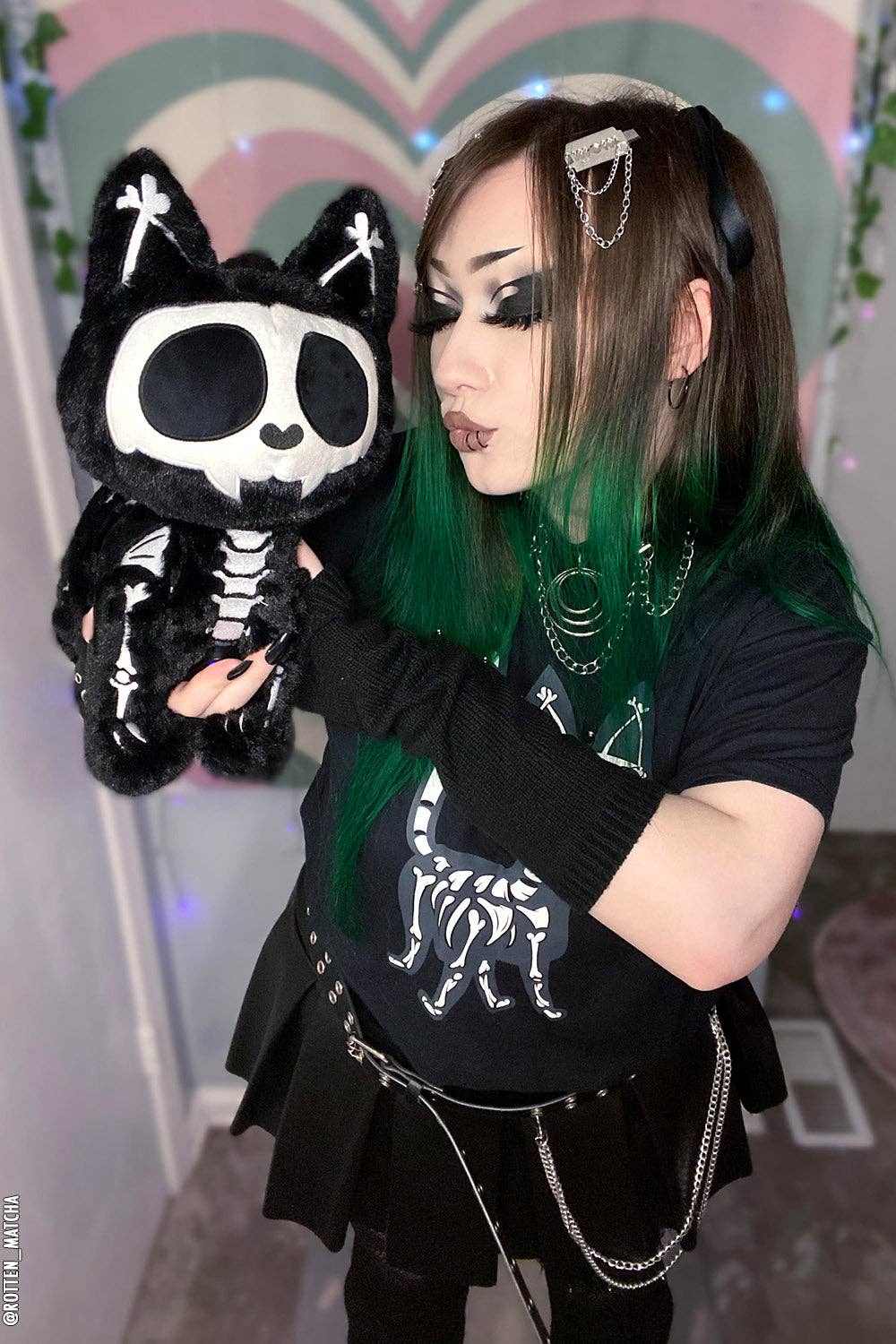 vampirefreaks - Vente Peluche – enfant et bébé - Peluche Skelekitty2