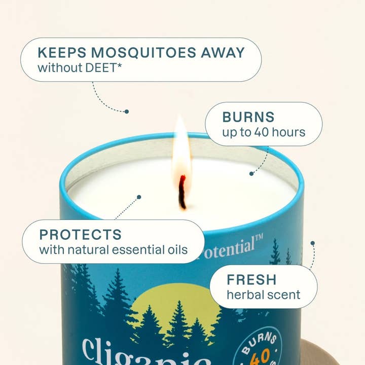 Cliganic - Wholesale Insect Repellent - Mosquito Repellent Candle (9oz)1