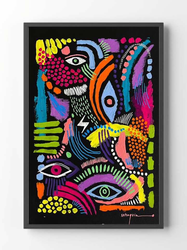Chaos-Original Artwork, Art, Painting, Illustration, Frame for wholesale by Claudia Sahuquillo