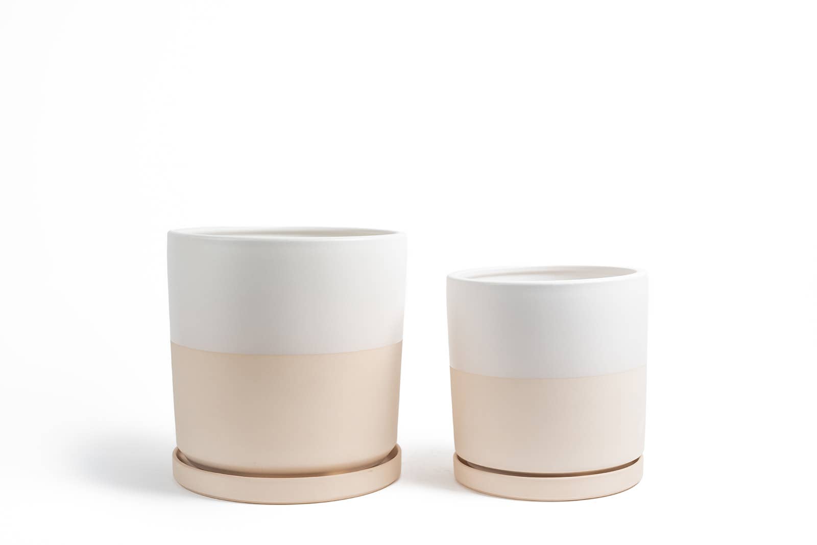 Momma Pots - Vente Pot - Pots cylindriques de 10,5 pouces (1 pièce) et 12,5 pouces (1 pièce) avec soucoupes à eau11