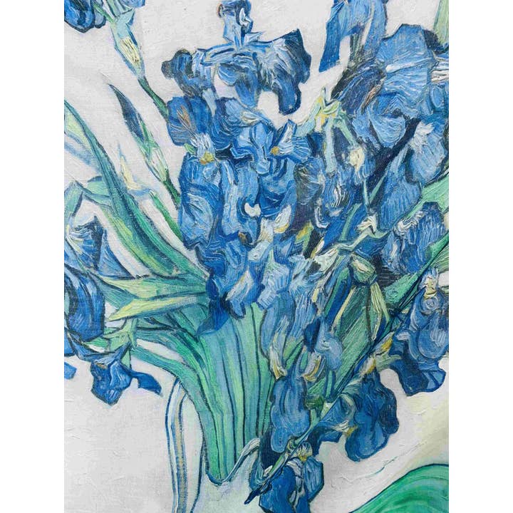 JC Sunny Fashion - Wholesale Scarf - Women's - JC071115 Beige-Green Irises Scarf2