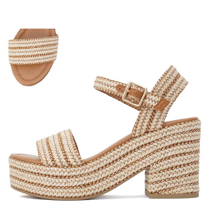 Mars Sky Shoes Wholesale - Wholesale Platform Heels - Women's - Soda Women Espadrille Chunky Platform Braided Sandals