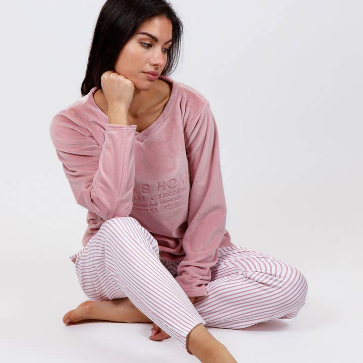 ADMAS Velvet Soft Pico Double Sleeve Long Sleeve Pajama for Women and other Purchase Wholesale camisetas algodon para mujer. Free Returns & Net 60 Terms on Faire trending on Faire.