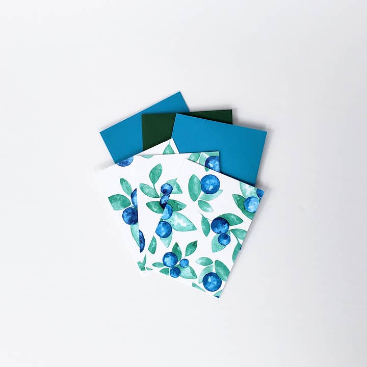 Lucky Dog Design Co. - Wholesale Stationery/Notecard Set - Blueberry Paradise Mini Card Set (Set of 10)8