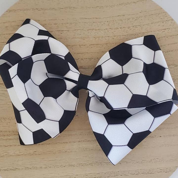 Soccer Biggie Bow for wholesale by Buttercups Bows