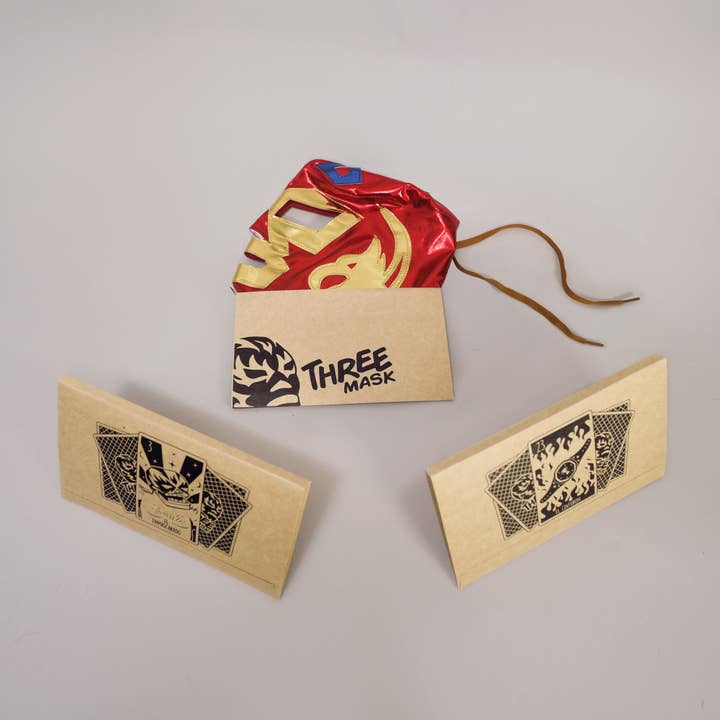 Three Mask - Venta al por mayor Disfraz - Unisex - Máscara de Lucha Libre (Dr. Wagner) | Auténtica máscara de luchador mexicano Pro-Fit